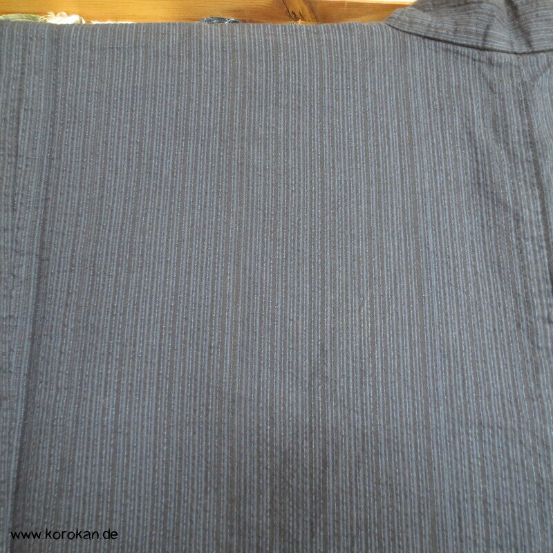 Awa Shijira Hitoe / Yukata - ungefütterter Männer Baumwoll Kimono, blauschwarz