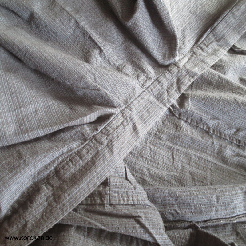 Awa Shijira Hitoe / Yukata - ungefütterter Männer Baumwoll Kimono, blauschwarz