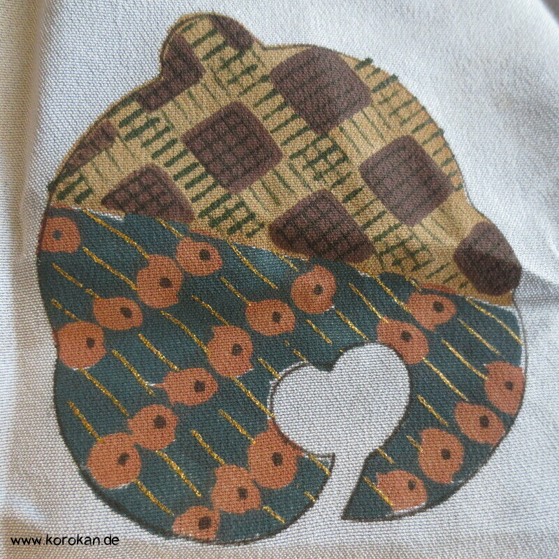Tokkaido handgemalter Seidencrepe Haori Kimono Jacken Schulter Futter