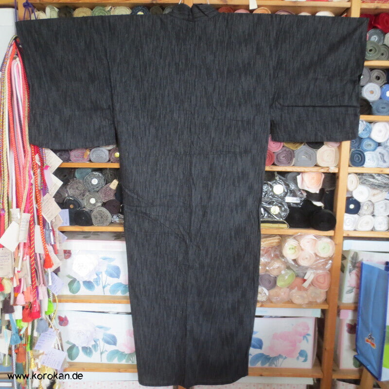Awa Shijira Hitoe / Yukata - ungefütterter Männer Baumwoll Kimono, feine Streifen