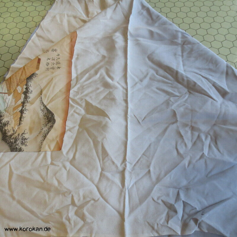 Tokkaido handgemalter Seidencrepe Haori Kimono Jacken Schulter Futter