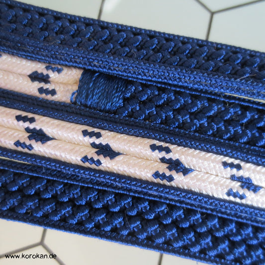 blau mit weißen Abschnitten Obijime, neu