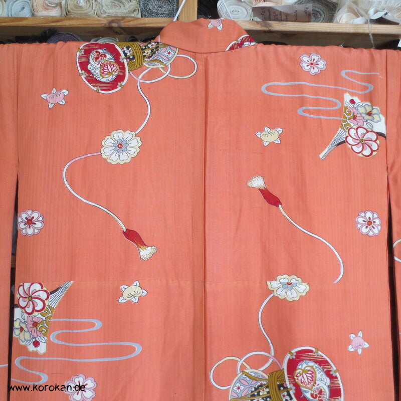 Taiko Handtrommeln Chu Furisode / Komon Kimono