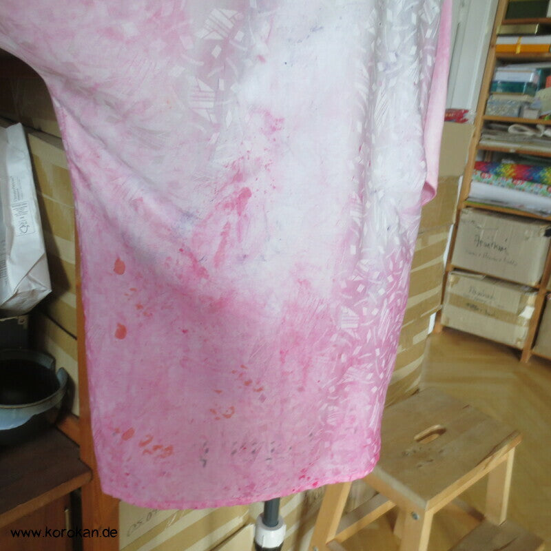 Fledermaus V Ausschnitt Langshirt gemusterter Damast