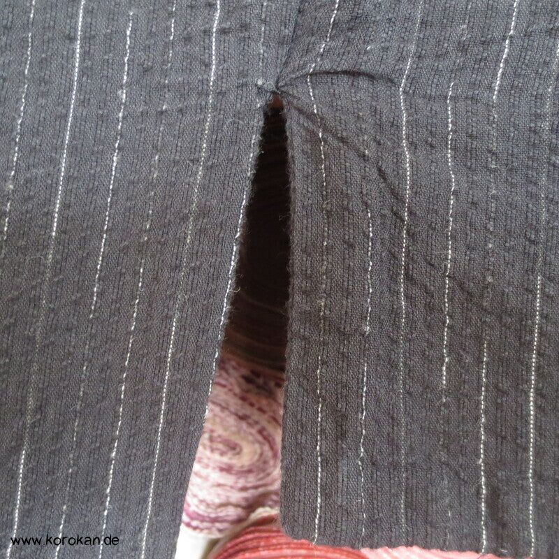 Awa Shijira Hitoe / Yukata - ungefütterter Männer Baumwoll Kimono, Streifen