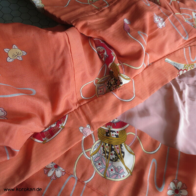 Taiko Handtrommeln Chu Furisode / Komon Kimono