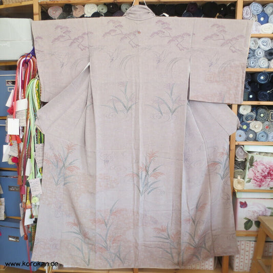 pastelliger Kranich Bingata Homongi Kimono