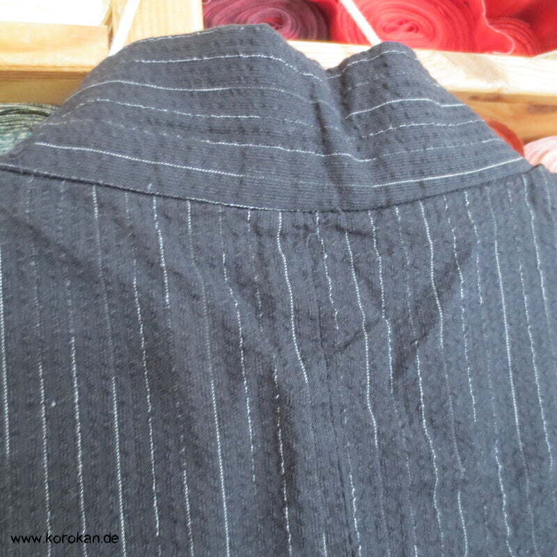Awa Shijira Hitoe / Yukata - ungefütterter Männer Baumwoll Kimono, Streifen