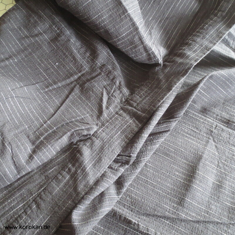 Awa Shijira Hitoe / Yukata - ungefütterter Männer Baumwoll Kimono, Streifen