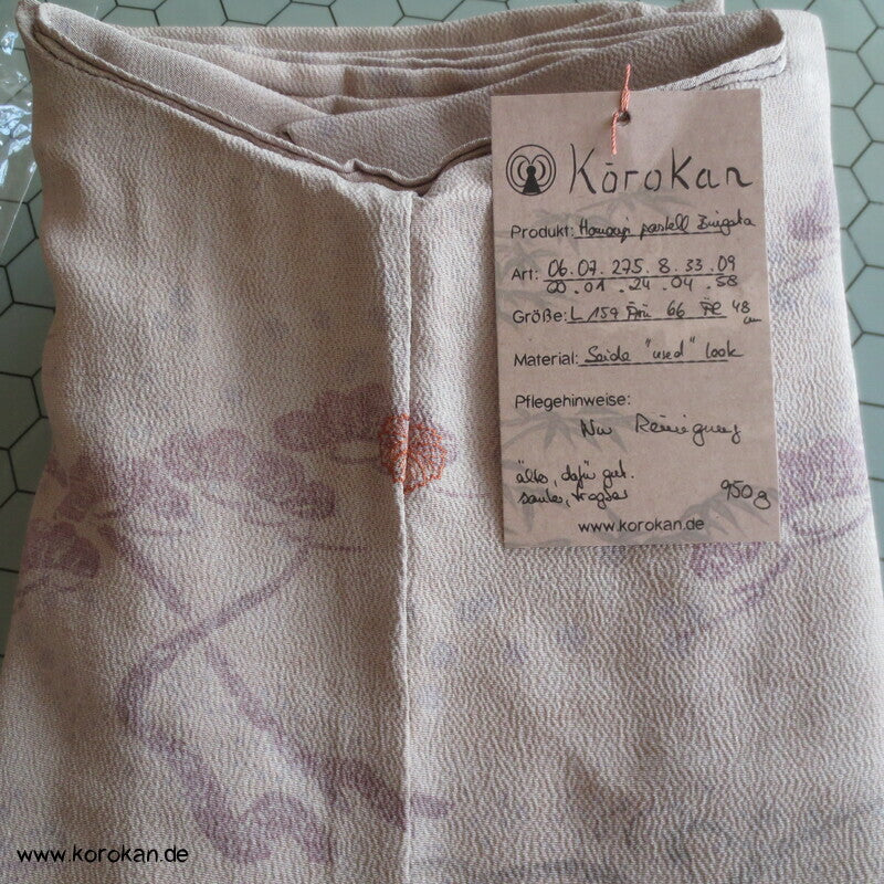 pastelliger Kranich Bingata Homongi Kimono