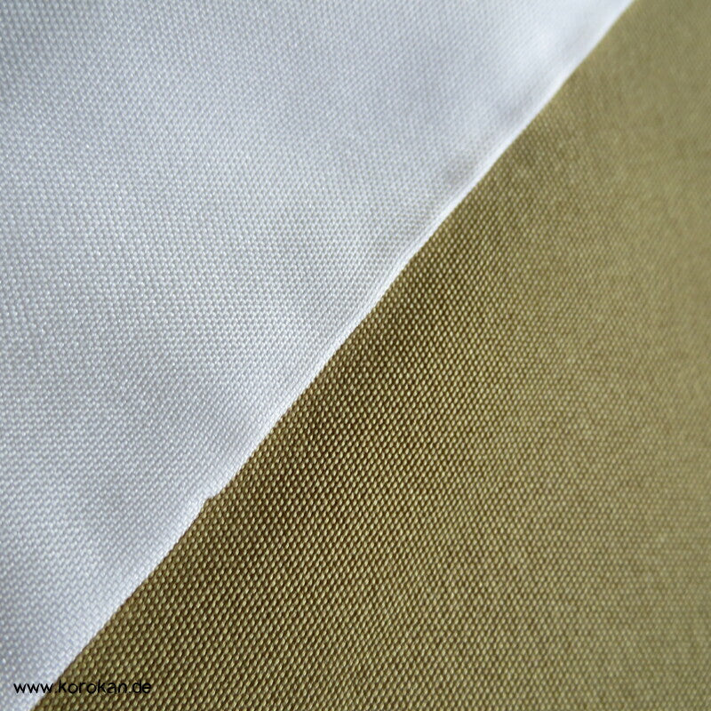 senffarben / messing Iromuji Seidencrepe Kimono