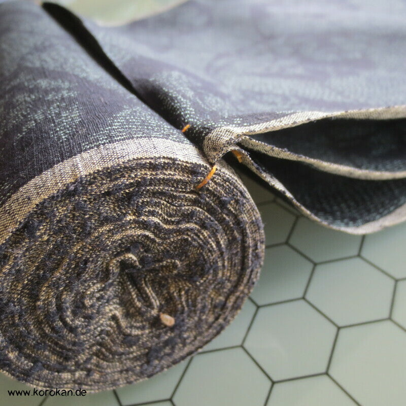 Kikko Kasuri Tsumugi Seide Tanmono Kimono Stoffrolle