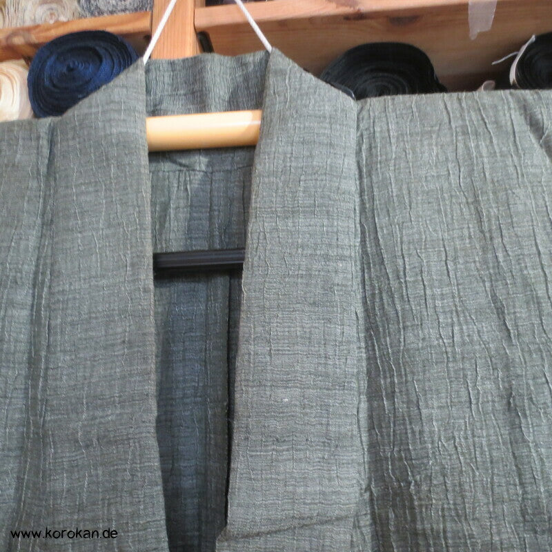 graugrüner Jofu Hanf Hitoe Kimono