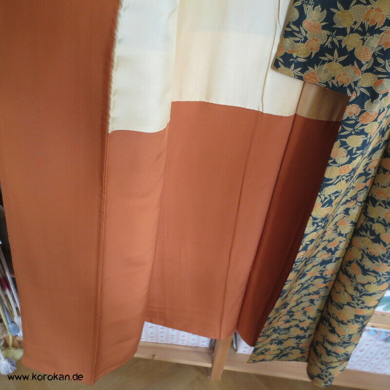 Spatzen, Bambus und kreisrunde Früchte Komon Kimono