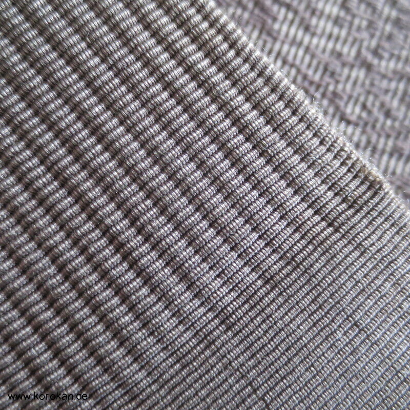 japanischer dunkelbrauner Seidenjacquard Kaku Obi Kimonogürtel