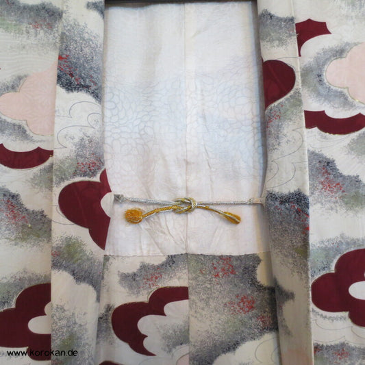 Wolken Seidendamast Haori mit Himo