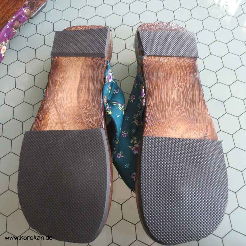 moderne Geta Sandalen, Paulownia Holz, Stoffriemen