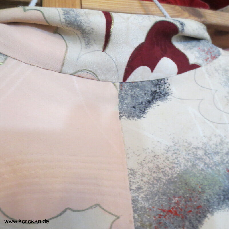 Wolken Seidendamast Haori mit Himo