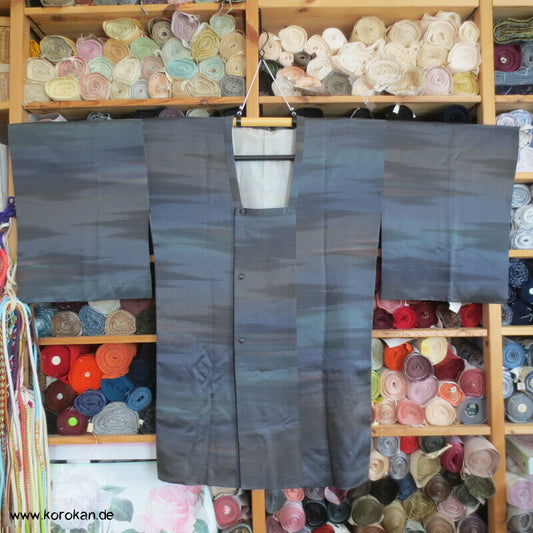 schillernder Seidendamast Ombré Michiyuki Kimono Jacke