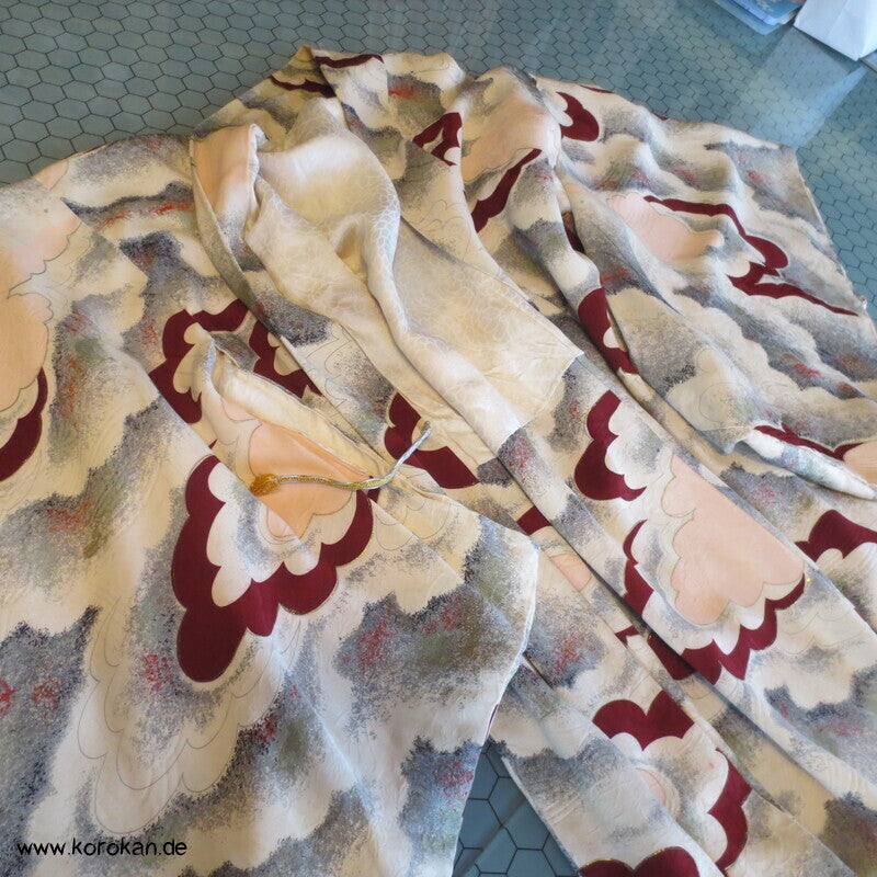 Wolken Seidendamast Haori mit Himo