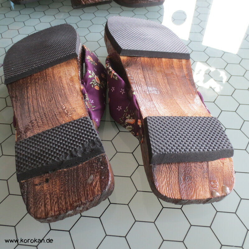 moderne Geta Sandalen, Paulownia Holz, Stoffriemen