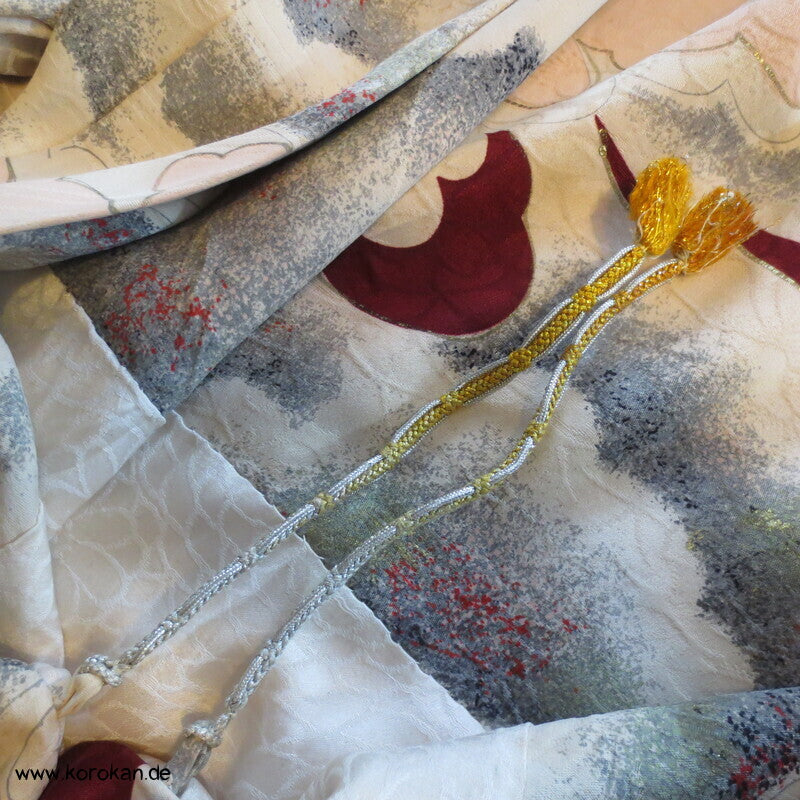 Wolken Seidendamast Haori mit Himo