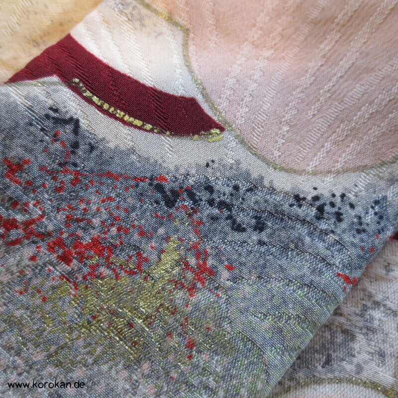 Wolken Seidendamast Haori mit Himo