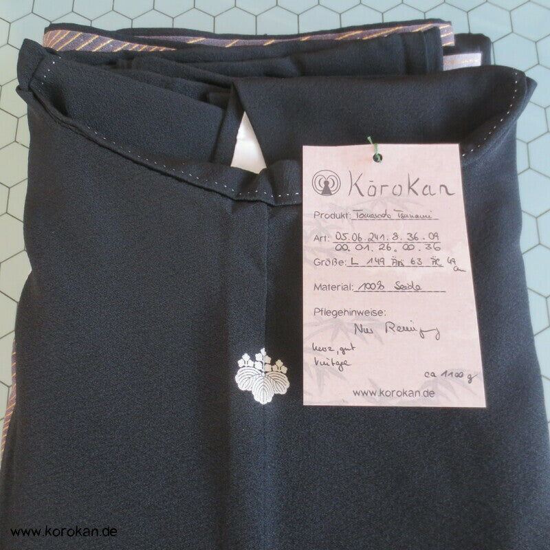 wilder Tsunami Tomesode Seidencrepe Kimono
