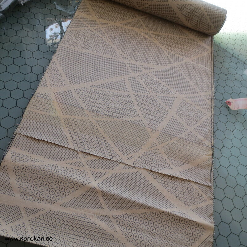 Gräser, Kikko Kasuri helle Tsumugi Kimono Seide Stoffrolle
