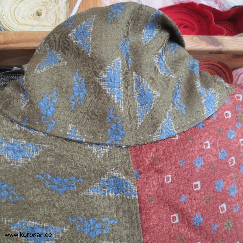 Streifen Rinzu Seiden Damast Komon Kimono