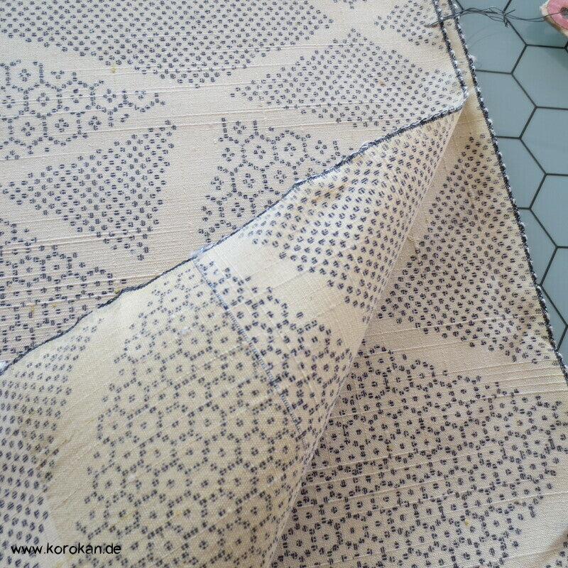 Gräser, Kikko Kasuri helle Tsumugi Kimono Seide Stoffrolle