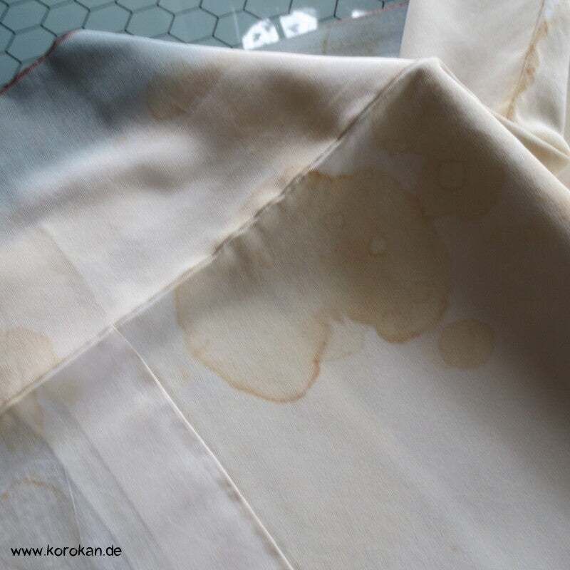 Streifen Rinzu Seiden Damast Komon Kimono