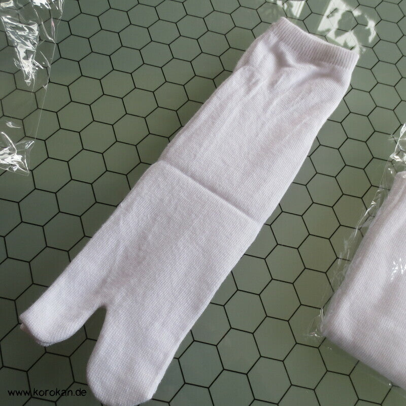 weiße Stretch Tabi Socken