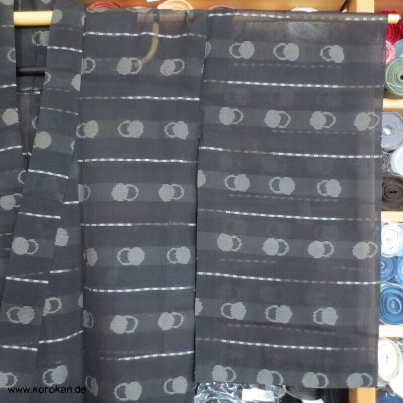Mondphasen Hitoe halbtransparenter Sha Seiden Kimono
