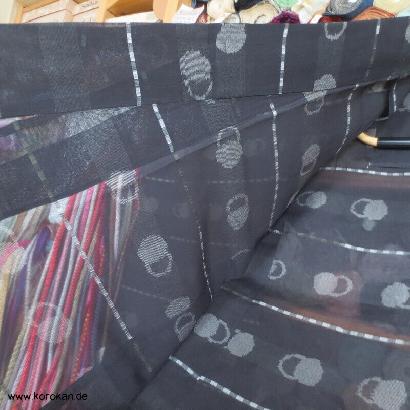 Mondphasen Hitoe halbtransparenter Sha Seiden Kimono
