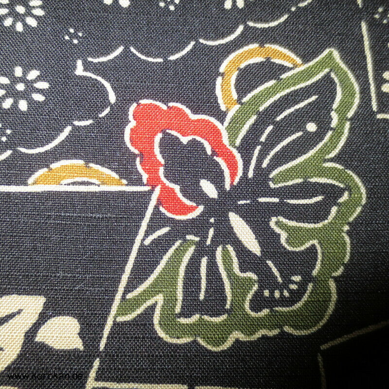 Shikishi Druck Tsumugi Kimono Seide Tanmono