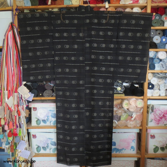 Mondphasen Hitoe halbtransparenter Sha Seiden Kimono