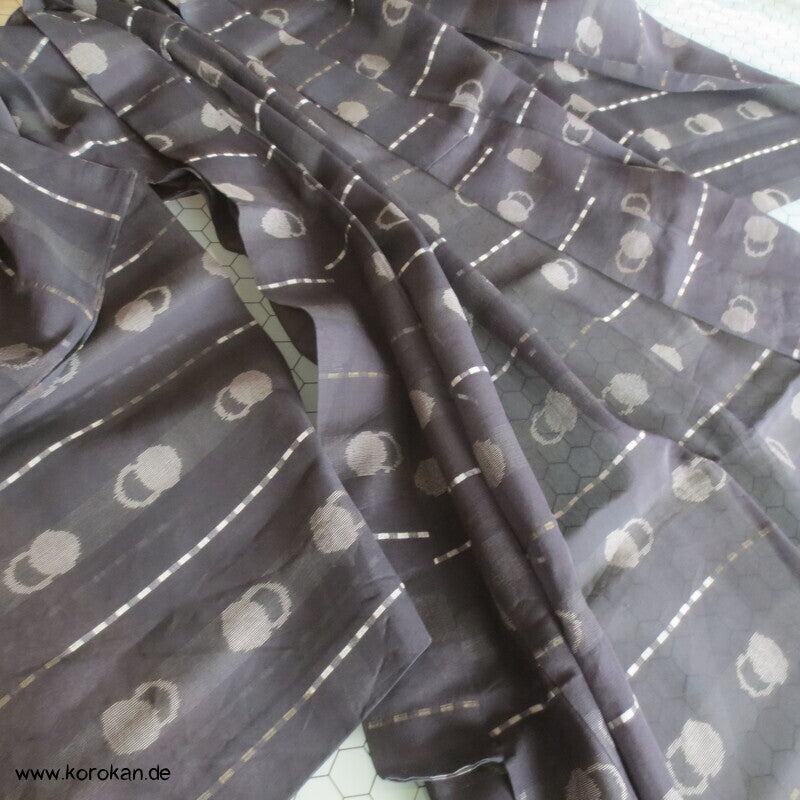 Mondphasen Hitoe halbtransparenter Sha Seiden Kimono