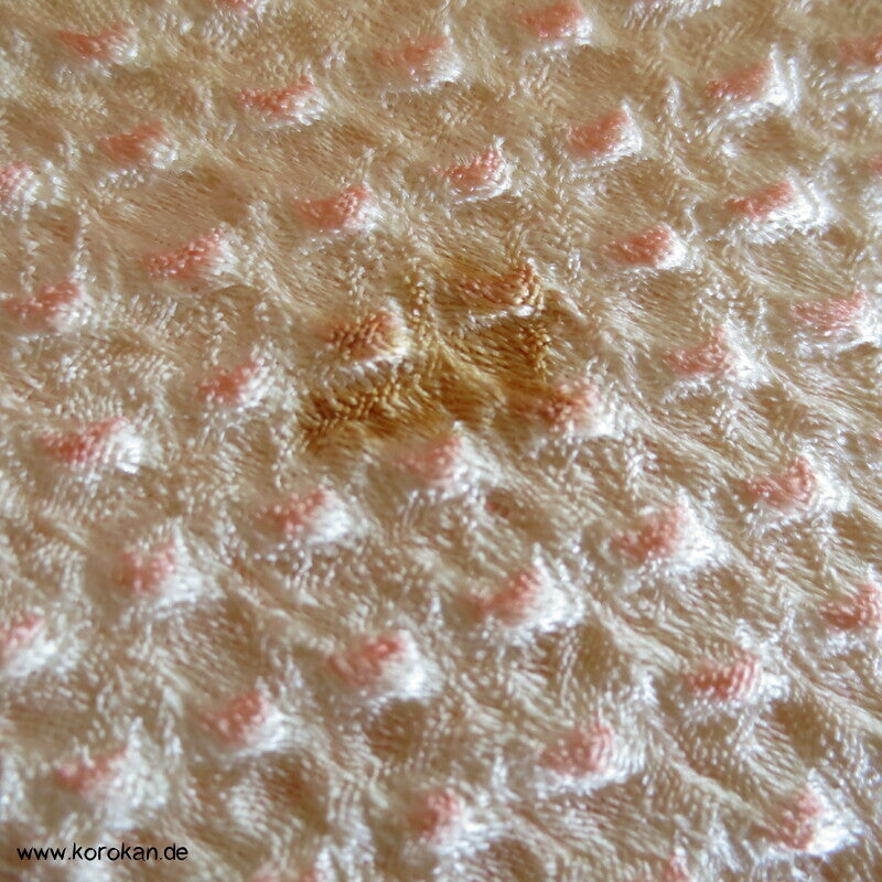 Full Shibori Blüten auf rosa Seidendamast Furisode Kimono