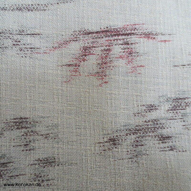 Bambus Wellen Hitoe Kimono, Hanf Kasuri Druck