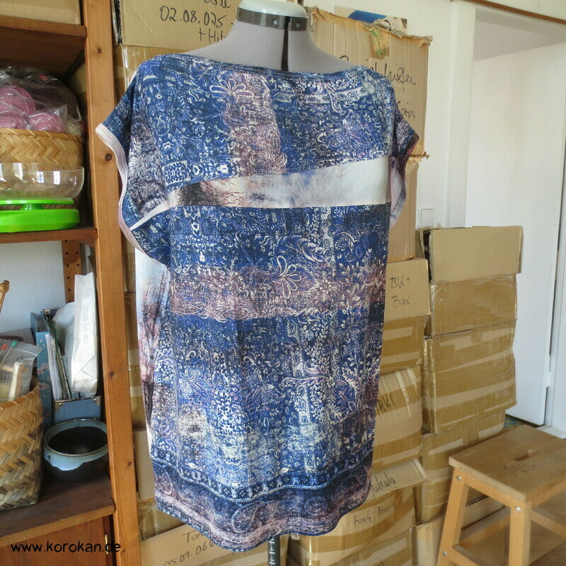 Upcycling Zero Waste Shirt aus zwei Viscosejerseys