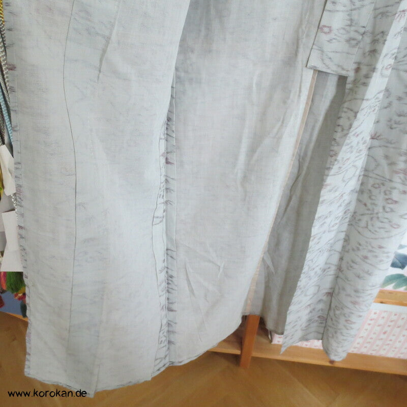 Bambus Wellen Hitoe Kimono, Hanf Kasuri Druck