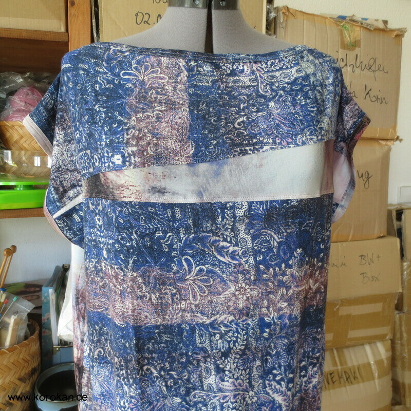 Upcycling Zero Waste Shirt aus zwei Viscosejerseys