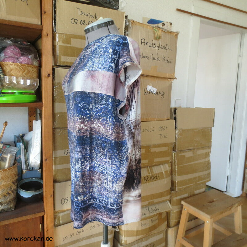Upcycling Zero Waste Shirt aus zwei Viscosejerseys