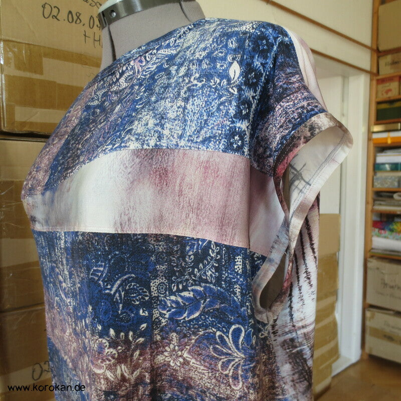 Upcycling Zero Waste Shirt aus zwei Viscosejerseys