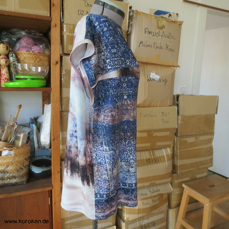 Upcycling Zero Waste Shirt aus zwei Viscosejerseys