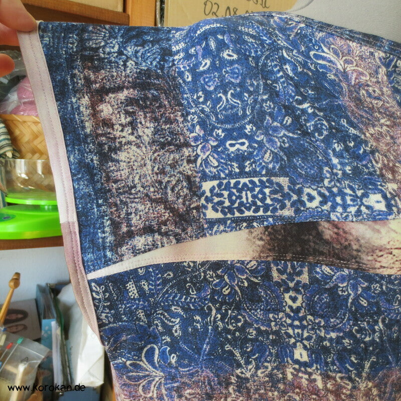 Upcycling Zero Waste Shirt aus zwei Viscosejerseys