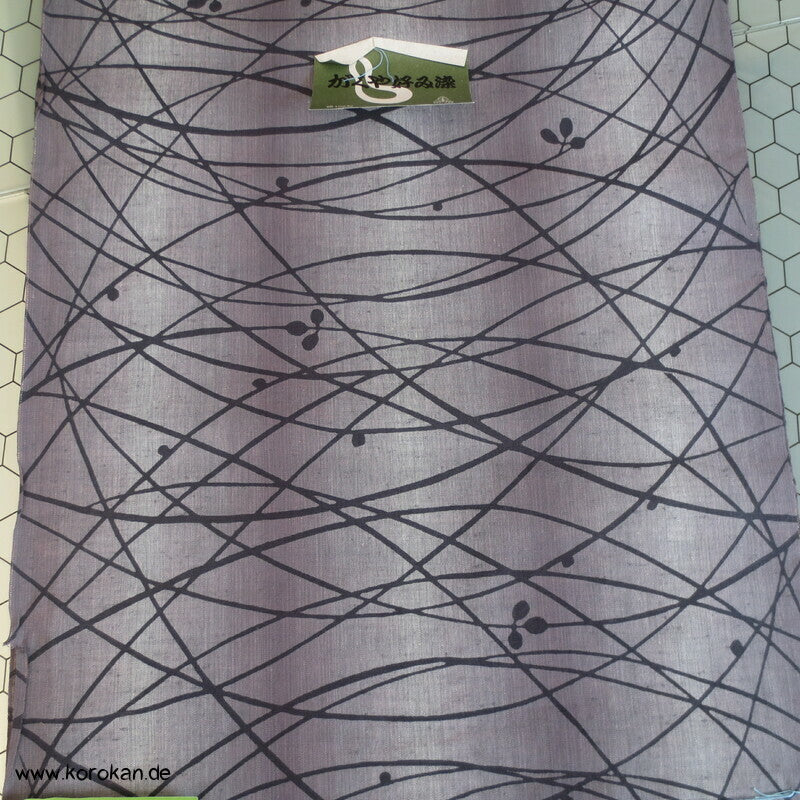 graue Gräser Yukata Kimono Stoff