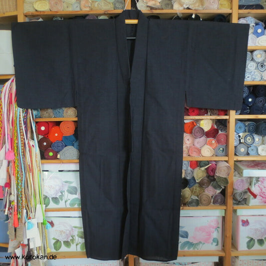 meliert graublauschwarzer Hitoe Kimono