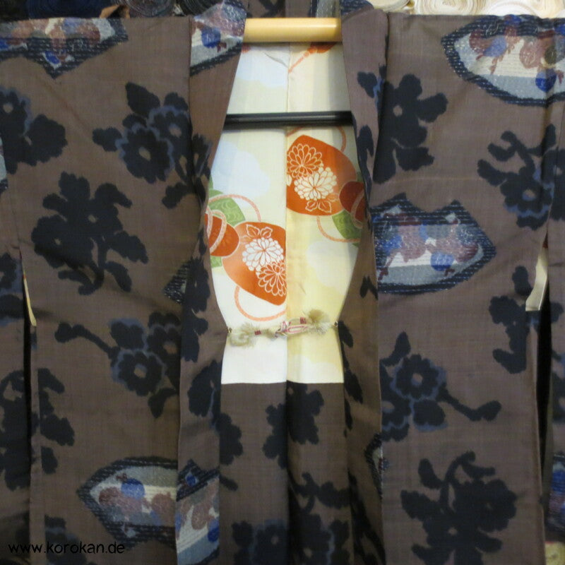 Fächer Meisen Haori Kimonojacke mit Himo